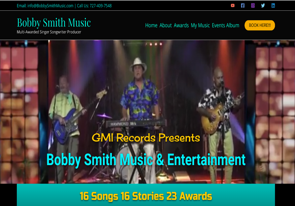 Bobby Smith Music Website Project